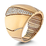 انگشتر الماس زنانه درشت طلا زرد 18 عیار و جواهر برلیان مدل: wrdf21684