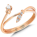 انگشتر الماس زنانه ظریف طلا زرد 18 عیار و جواهر برلیان مدل: wrdf21687