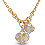 گردنبند قلب طلا و جواهر الماس تراش برلیان دخترانه جدید مدل: nec2043