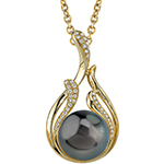 پلاک مروارید طلا جدید دخترانه و زنانه جواهر الماس تراش برلیان مدل: npdf13357