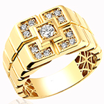 انگشتر طلا مردانه رولکس طرح لوکس جواهر الماس ترش برلیان مدل: rgm1710