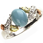 انگشتر فیروزه زنانه طلا سفید طرح برگ گل و نگین جواهر برلیان مدل:rtf1039 