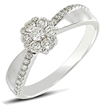 حلقه فلاور (flower) جواهر با نگین الماس تراش برلیان مدل : eng2133