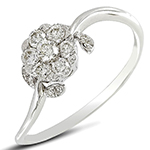 حلقه فلاور (flower) جواهر با نگین الماس تراش برلیان مدل : eng2135