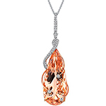 آویز طلا و جواهر با نگین سیترین و الماس تراش برلیان مدل: npdf13031