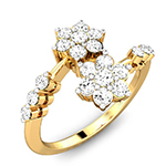 حلقه فلاور (flower) جواهر با نگین الماس تراش برلیان مدل : eng2215