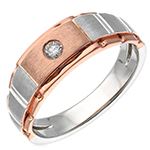 انگشتر پلاتین مردانه عیار 800 تک نگین برلیان مدل:platin2049