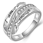 انگشتر الماس زنانه طلای سفید و برلیان طرح آغوش مدل: wrdf2165