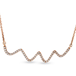 گردنبند الماس تراش برلیان طلای زنانه ضربان قلب مدل:nec2018