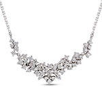 گردنبند کلیه الماس اصل برلیان طلای سفید 18 عیار مدل: nec2020