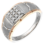 انگشتر پلاتین مردانه عیار 800 جواهر نگین الماس برلیان مدل:platin2053 