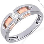 انگشتر پلاتین و برلیان مردانه عیار 800 طرح حلقه تک نگین مدل: platin2054