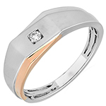 حلقه و انگشتر پلاتین مردانه تک نگین جواهر الماس برلیان مدل: platin2055