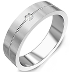 انگشتر و حلقه پلاتین مدرن مردانه جواهر نگین برلیان مدل: platin2062