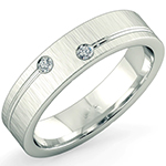 حلقه پلاتین مردانه عیار 800 جواهر الماس تراش برلیان آبکاری مات مدل: platin2067