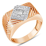 انگشتر طلا مردانه الماس تراش باگت و برلیان طرح لاکچری جدید ویژه خاص پسندان مدل: rgm17173