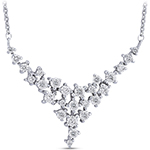 گردنبند الماس با طلای سفید مدل: nec2001 