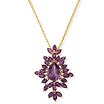 آویز و پلاک آمیتیست طلا زرد 18 عیار تمام جواهر و زیبا و خاص مدل: npdf1169