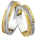 ست حلقه عروسی جواهر با نگین الماس تراش برلیان مدل: srd1289