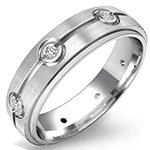 حلقه مردانه طلا سفید 18 عیار و جواهر نگین الماس تراش برلیان: مدل wrgm1288