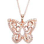 آویز پروانه طلا و جواهر زنانه الماس تراش برلیان مدل:pdb2326