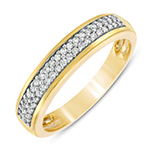 حلقه مردانه طلا 18 عیار زرد و جواهر الماس تراش برلیان طرح مینیمال : مدل wrgm1307 