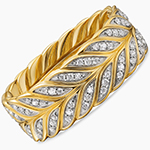 حلقه مردانه طلا گندمی زرد 18 عیار با نگین جواهر الماس تراش برلیان طرح خاص مدل wrgm1309