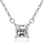 آویز گردنبند طلا سفید کودکانه با نگین الماس تراش پرنس مدل : gdc1053