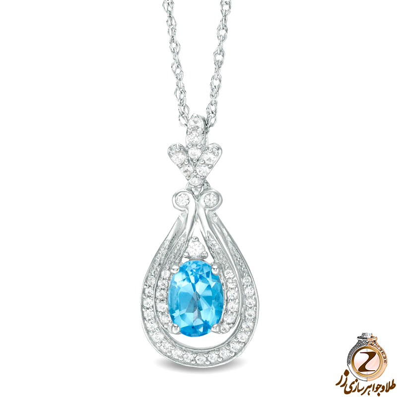 خرید آویز زنانه توپاز طلا در سایت طلا و جواهر زر