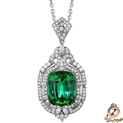 خرید و قیمت آویز طلا زمرد و برلیان - سایت زر