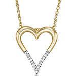 آویز قلب طلا زرد 18 عیار زنانه جواهر نگین الماس تراش برلیان طرح مینیمال مدل:pdb2331 