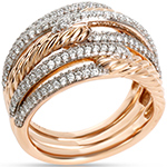 انگشتر پورتوفینو طلا زنانه و جواهر الماس تراش برلیان مدل: wrdf21691