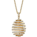 آویز الماس تراش برلیان و طلای زرد 18 عیار زنانه و دخترانه طرح مدرن و شیک مدل: pdb2356