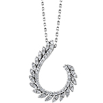 آویز الماس تراش برلیان خوشه گندم جواهر و طلای سفید 18 عیار با طرح مارکیز قلم خور بسیار شیک مدل: pdb2374