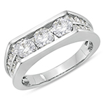 حلقه مردانه طلا 18 عیار سفید و جواهر الماس تراش برلیان طرح مدرن و لوکس مدل wrgm1310 