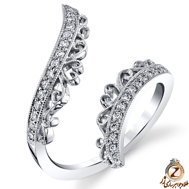 خرید انگشتر چپ و راستی طلا و جواهر برلیان - سایت زر