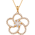 پلاک و آویز گل طلا کودک دخترانه طرح جدید با جواهر الماس تراش برلیان مدل: pgb2254