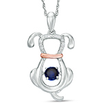 پلاک و آویز طلا کودک پسرانه طرح سگ پاپی با نگین جواهر یاقوت کبود و الماس تراش برلیان مدل: pgb2260