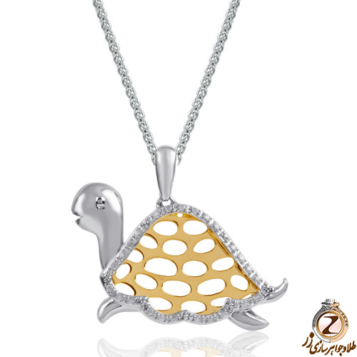 آویز کودکانه جواهر با نگین الماس تراش برلیان طرح لاکی مدل: pgb2007