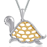 آویز کودکانه جواهر با نگین الماس تراش برلیان طرح لاکی مدل: pgb2007