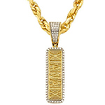 آویز و پلاک طلای زرد با نگین الماس تراش برلیان: مدل npdm1063