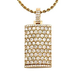 آویز و پلاک طلای زرد با نگین الماس تراش برلیان: مدل npdm1064