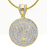 گردنبند طلا مردانه رولکس جواهر نگین الماس برلیان مدل:npdm1083