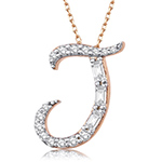 آویز و پلاک حرف طلا J انگلیسی جواهر نگین الماس تراش باگت و برلیان مدل: idn1130