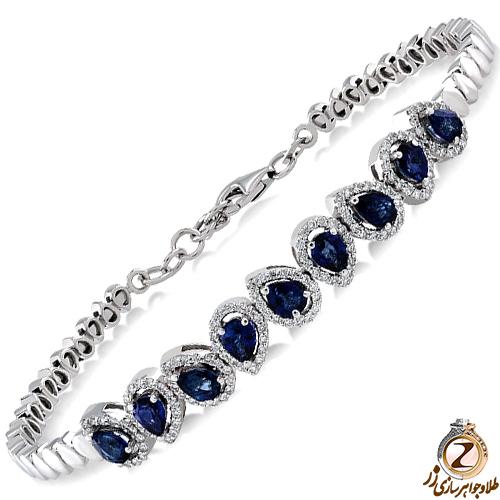  خرید دستبند طلا سفید زنانه 18 عیار - سایت زر