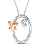 پلاک طلا حرف [O] 18 عیار زنانه و دخترانه طرح پروانه با نگین برلیان - حروف انگلیسی مدل: idn1154