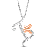 پلاک طلا حرف [I] 18 عیار زنانه و دخترانه طرح پروانه با نگین برلیان - حروف انگلیسی مدل: idn1160