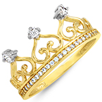 حلقه نامزدی طرح تاج و قلب جواهر با نگین الماس تراش برلیان مدل : eng2236