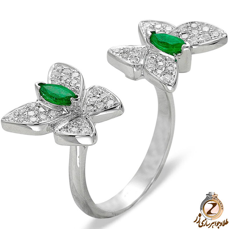 تصویر انگشتر پروانه طلا زنانه - سایت زر