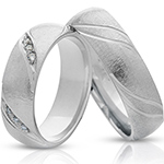 حلقه ست عروسی طلای سفید با نگین الماس تراش برلیان مدل: srd1124